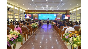 အဂတိလိုက်စားမှုတားဆီးကာကွယ်ရေးဆိုင်ရာ အသိပညာပေးရှင်းလင်း ဆွေးနွေးခြင်းနှင့် အဂတိလိုက်စားမှုတားဆီးကာကွယ်ရေးဆိုင်ရာ နည်းပညာ သင်တန်းပို့ချခြင်း အခမ်းအနား ပဲခူးမြို့၊မြို့တော်ခန်းမ၌ကျင်းပ